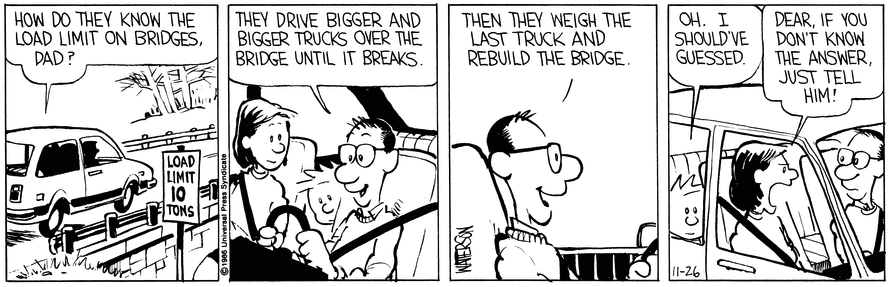 Calvin&Hobbes Bridge Weight Limit