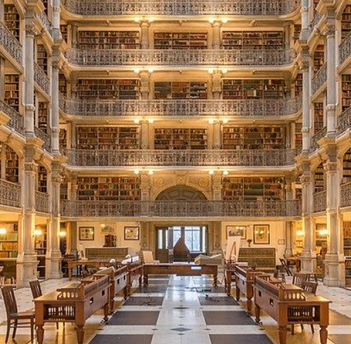 The massive Peabody library