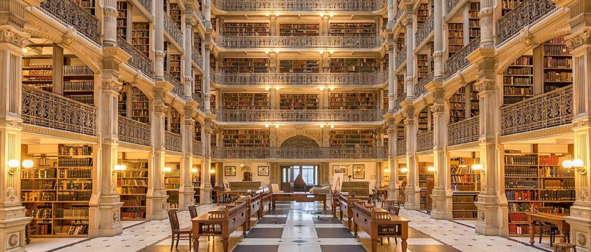 The massive Peabody library